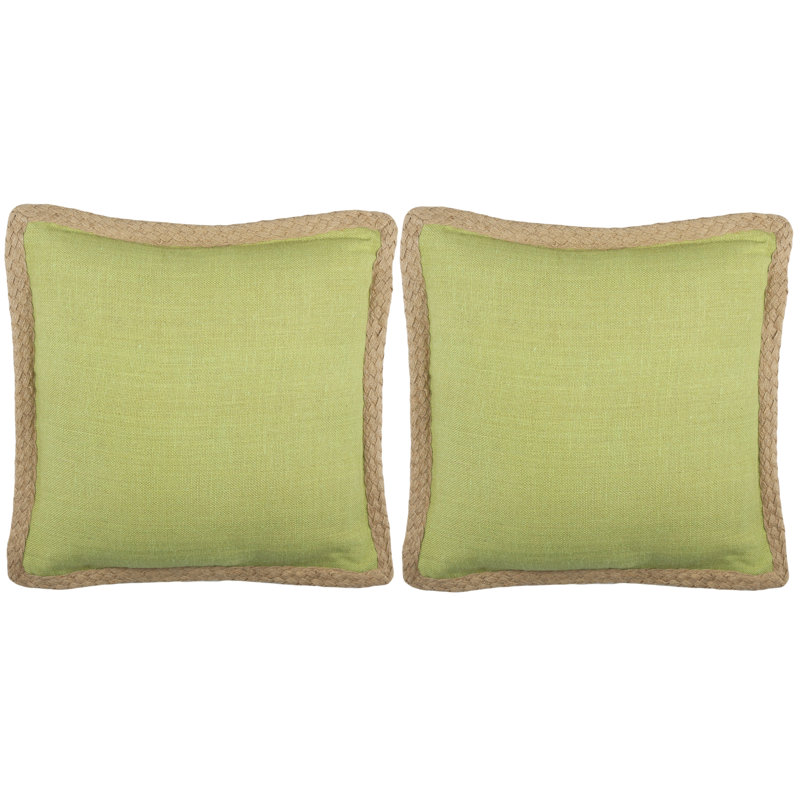  Housse de coussin carré et insert, Vert