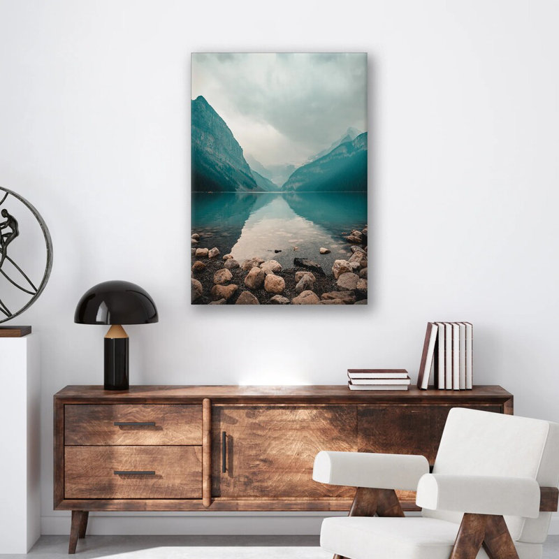 Lake Louise Print - Canadian Rockies Wall Art - Turquoise Alpine Lake Canvas Poster - Banff National Park Landscape Artwork - Travel Nature Decor - Scenic Mountain Lake Wall Hanging - Modern Home Decoration Art Print