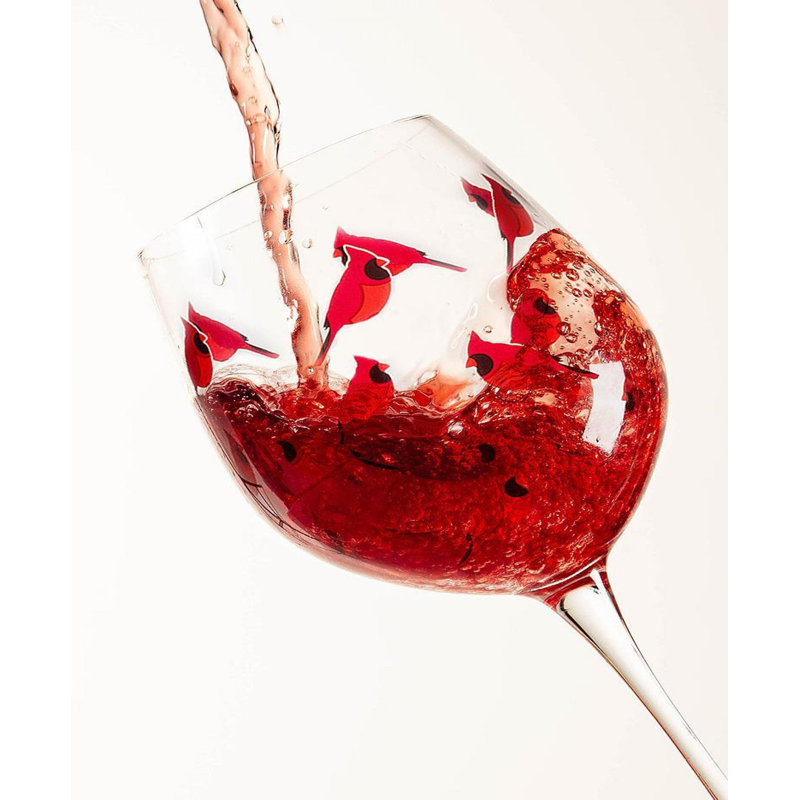 Verre à pied Cardinal, Rouge / transparent