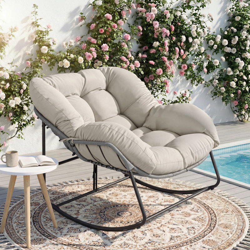 Outdoor Rocker Chair, Beige