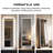 Framed Full-Length LED Mirror with Tempered Glass & Anti-Desilvering – Bright 3-Color Lighting, Stable Multi-Installation-849736758