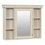 Armoire de salle de bain avec miroir et rangement - Beige / Crème / Mural