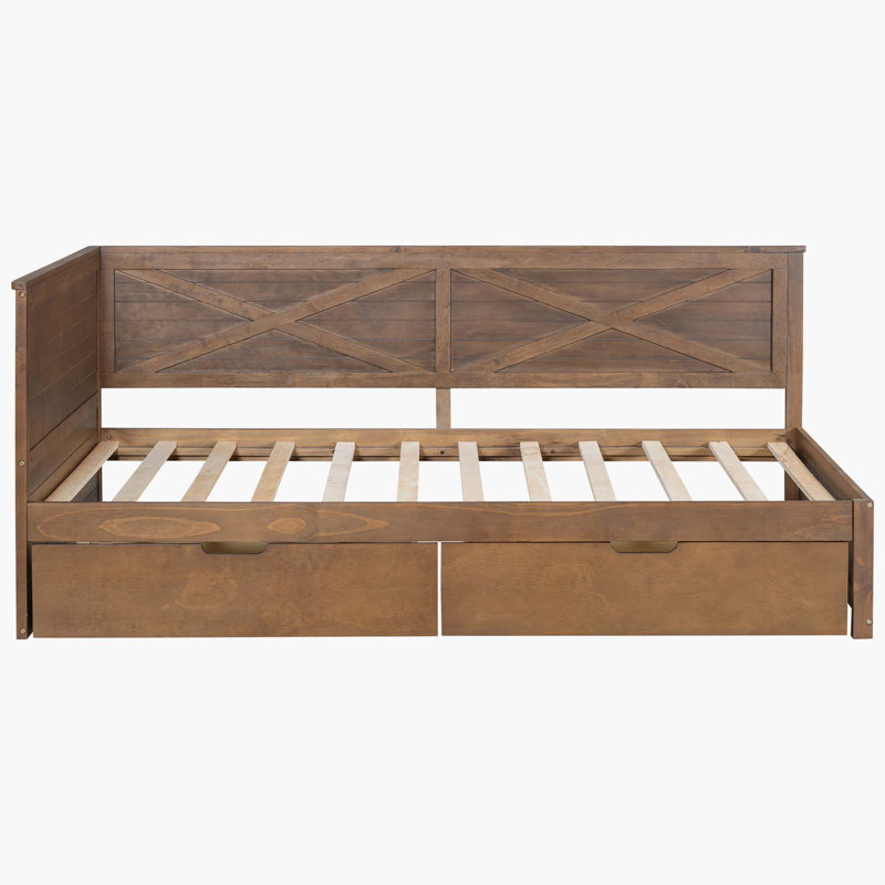 Naamann Solid Wood Daybed, Brown