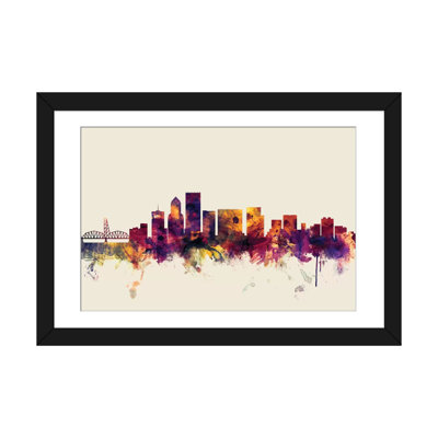 " Portland, Oregon, USA On Beige " by Michael Tompsett