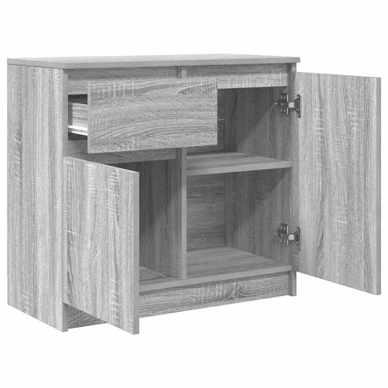Sideboard With Drawer 71X35x65 Cm Engineered Wood, Grey Sonoma