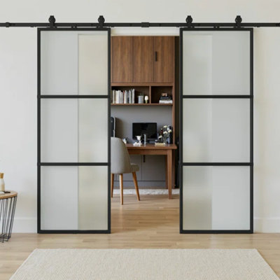 Double Panelled Sliding Barn Door