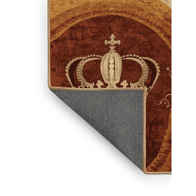 Tapis brun moelleux moelleux et moderne au look rustique moderne - reliure brun clair, 8 x 10