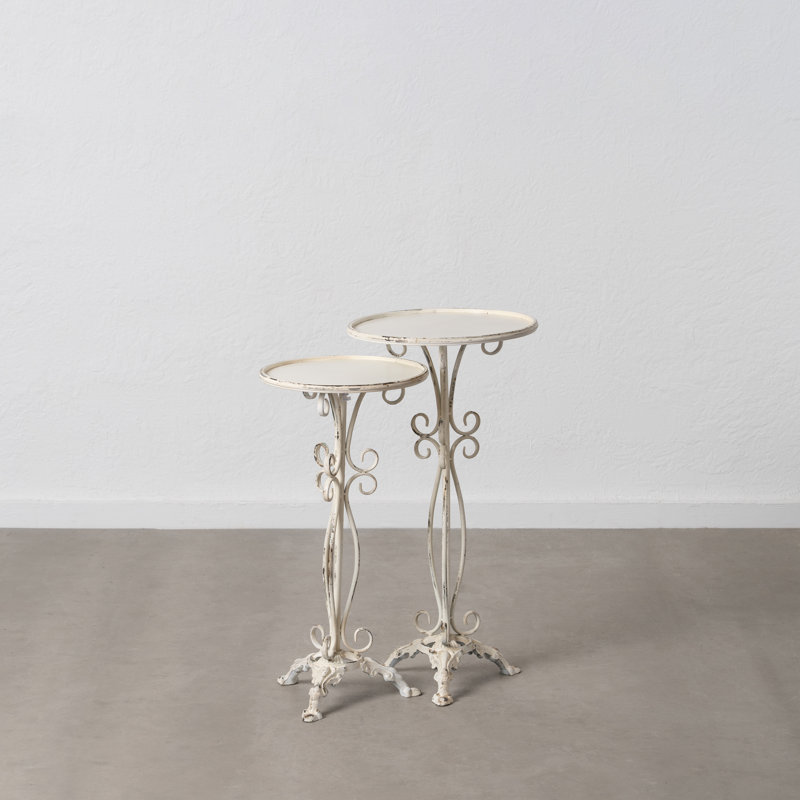 Cranston Tray Top Pedestal Nesting Tables