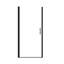 Porte de douche pivotante en verre trempé de 6 mm avec corrosion légère - cadre en aluminium noir mat et capacité de blocage de l'eau