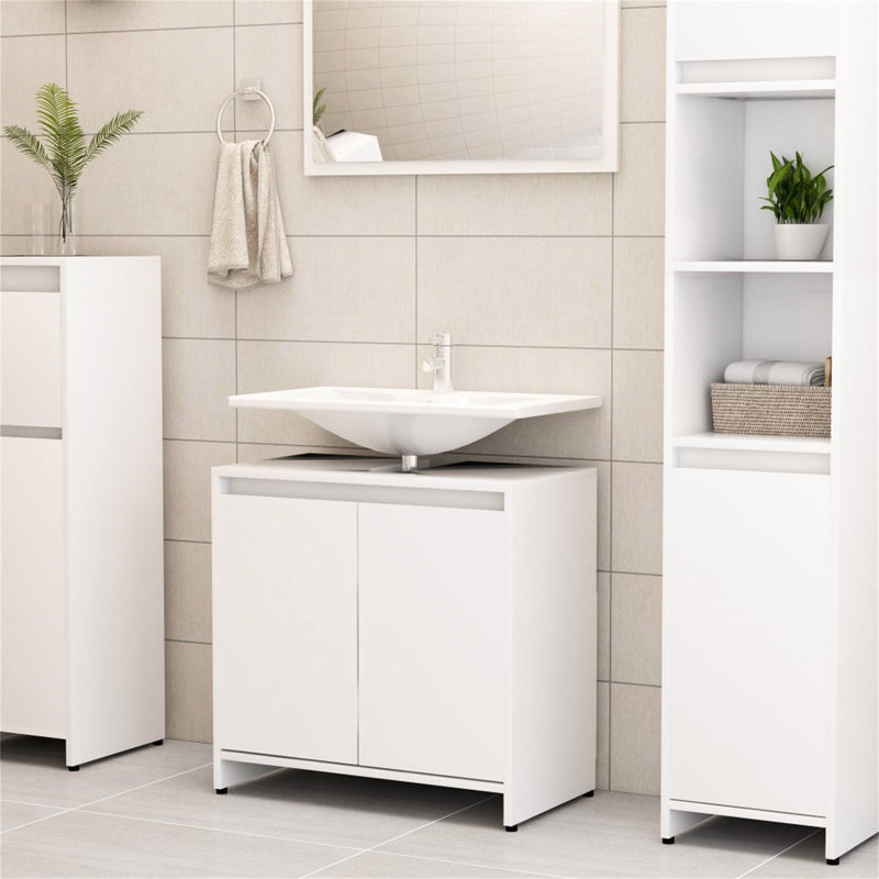 Airam 59.85cm Single Bathroom Vanity Base Only, White