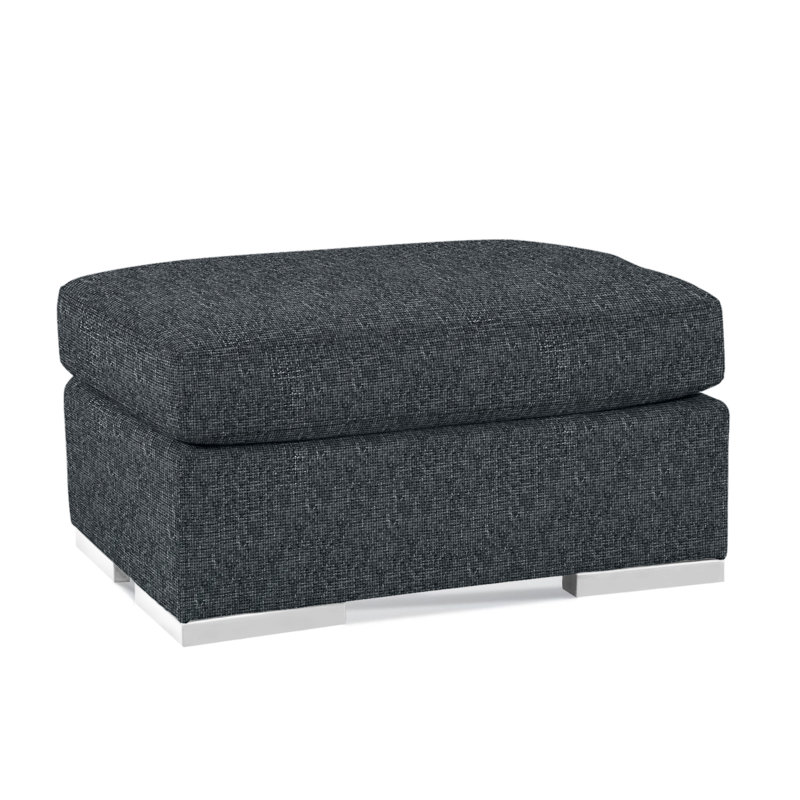 Memphis Ottoman, Gray Sugar Performance; 0863-84, Frost White
