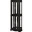 Armoire à vin lumineuse en verre avec conception à six niveaux, cloison mobile, charnière pour et tablettes de rangement de collection, charnières, éclairage ambiant