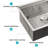 Single Bowl Undermount Workstation Kitchen Sink - 27"X19"X 10"  16 Gauge Stainless Steel Deep Sink
