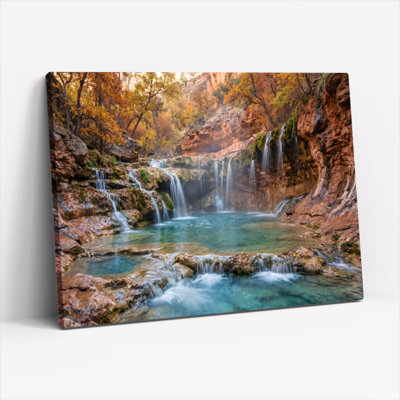 "Waterfall Landscape", reproduction d'art sur toile, ensemble de 1