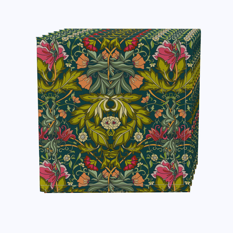 Cotton Floral Square Napkin
