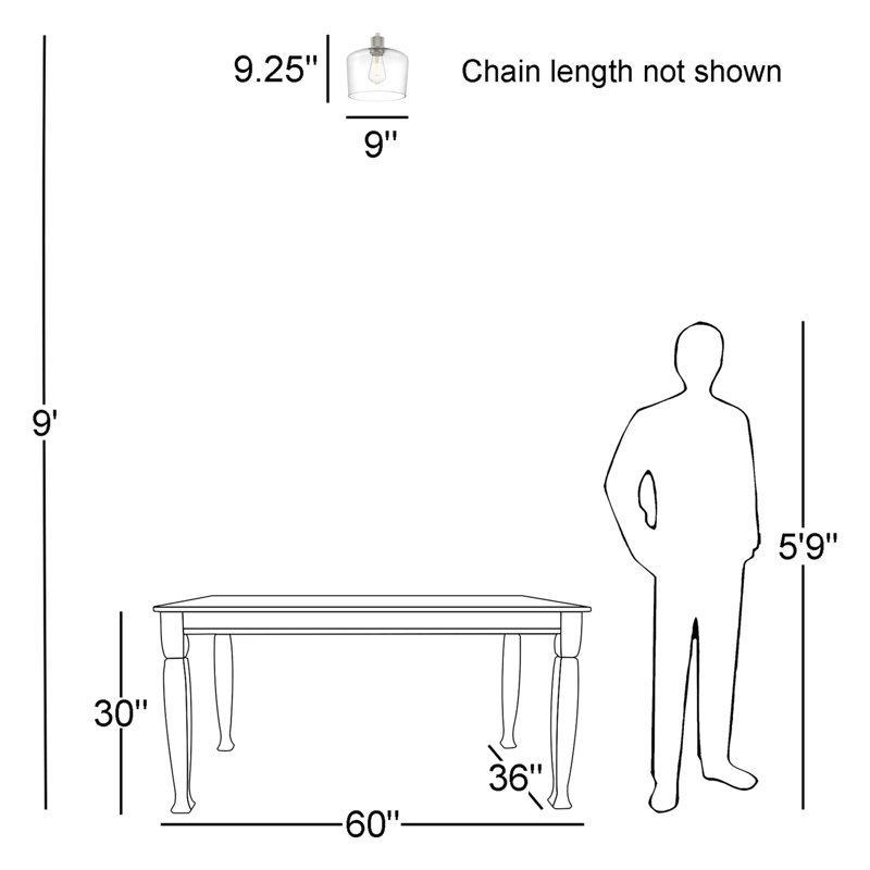 Abdulkhalid LED Pendant - Clear Glass - Replaceable LED, Brushed Steel