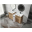 Armoire de salle de bain indépendante avec lavabo en céramique et armoire de rangement, porte à fermeture en douceur