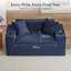 Canapé d'appoint 61 po en forme de fausse fourrure avec coussins et porte-gobelets et poche latérale-853310183-853310177