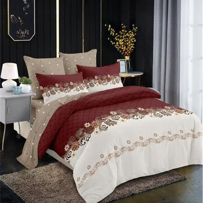 Microfiber Floral Duvet Cover Set