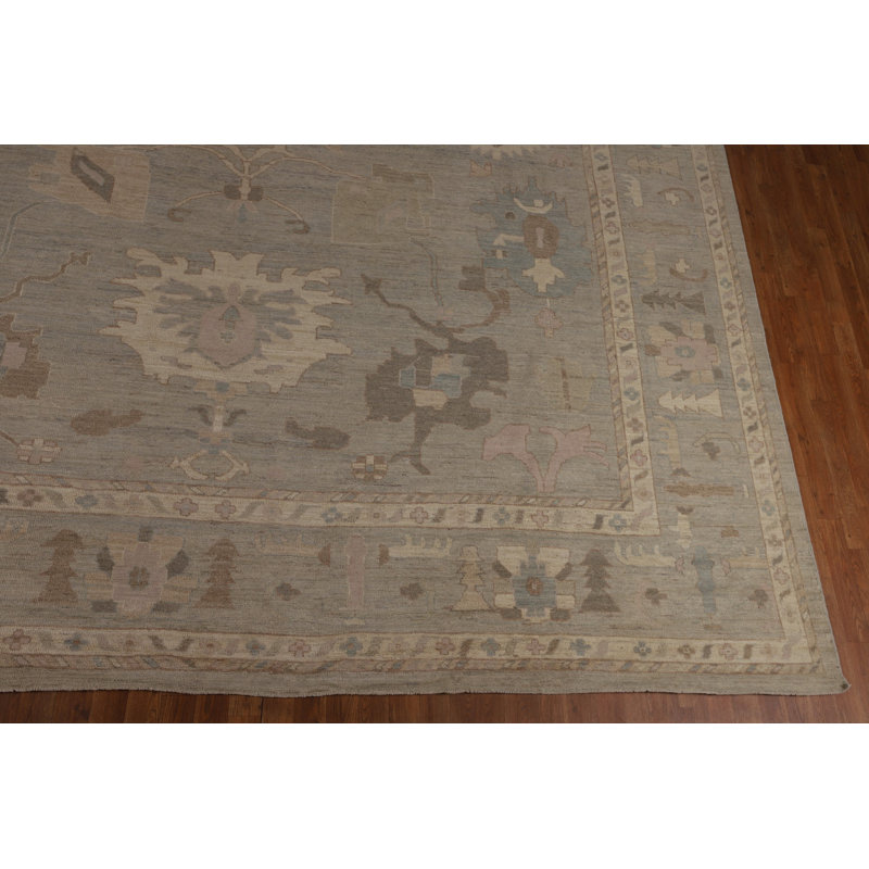 Vegetable Dye Oushak Turkish Large Rug 10x14