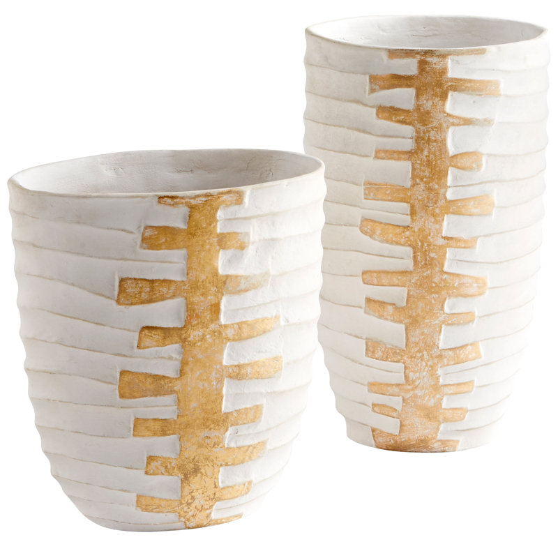 Luxe Vessel Terracotta Table Vase, 20.25" H x 11.5" W x 7.75" D