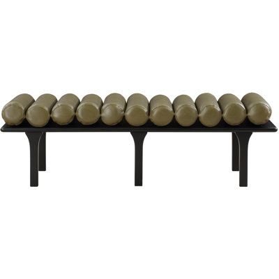 Landon Boutis Faux Leather Upholstered Bench