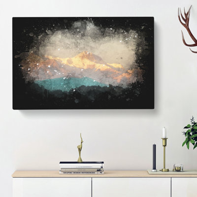 Mountains In Pokhara Nepal - Wrapped Canvas Painting