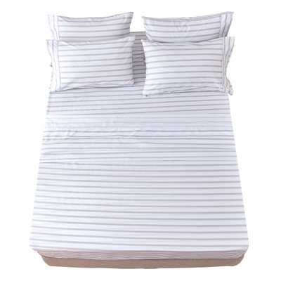 Ensemble de draps rayés en microfibre