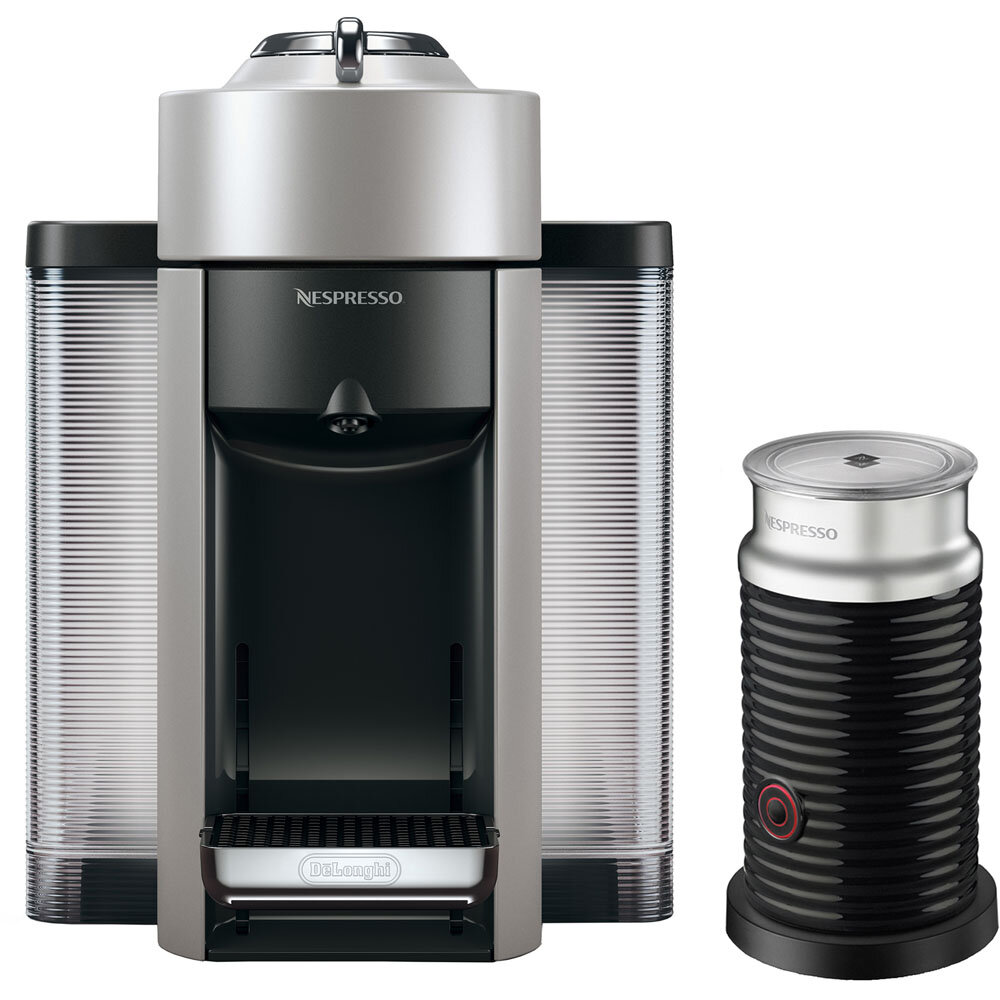 Breville Nespresso Vertuo Coffee Espresso Machine & Aeroccino3 Frother,  Black