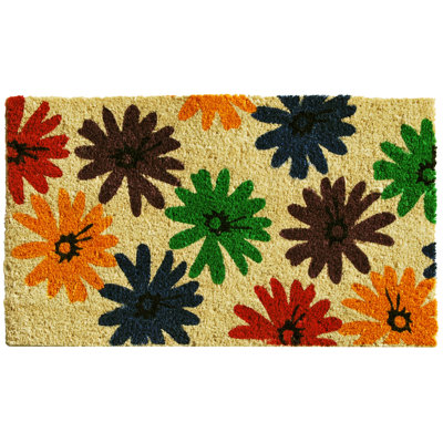 Colourful Daisies Doormat