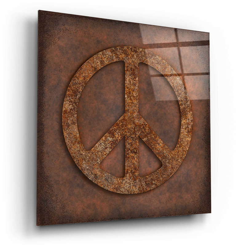 " Rusted Peace " by Andrea Haase, 12" H x 12" W x 0.13" D