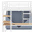 Lit mezzanine double en métal avec bureau, tablettes, prise de courant, lumière DEL et garde-robe-1277106971-1277106970