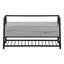 Banc d'entrée/couloir/rangement rectangulaire de 107 cm (42 po), stratifié gris, métal noir, style contemporain-1156081712