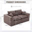 Canapé modulaire modulaire Cloud, canapé Comfy Cloud Modern, 2 places avec housses de coussin, meubles amovibles pour salon, chambre à coucher, appartements, dortoirs, sans assemblage requis-1547167023