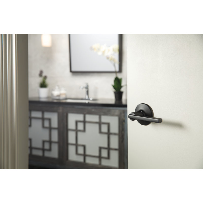 Latitude Lever Hall and Closet Lock, Aged Bronze
