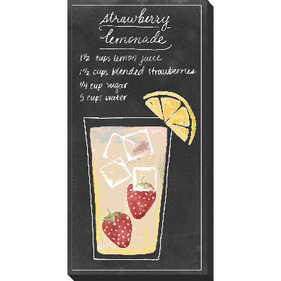 Summer Drinks IV - Single Picture Frame Rectangle Print on Canvas