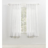 Lauren Ralph Lauren Engel Solid 100% Linen Sheer Back Tab/Rod Pocket Curtain Panel
