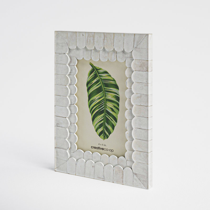 Langham White Bone Embossed Picture Frame