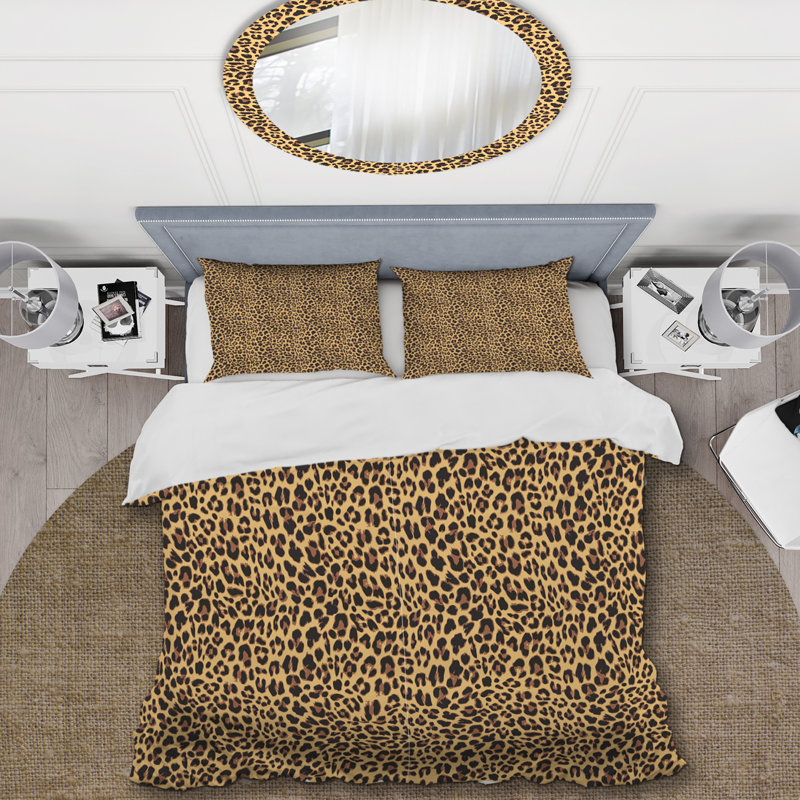 Ensemble de housse de couette en microfibre beige / noir 3 pièces, Housse de couette pour grand lit et 2 taies décor