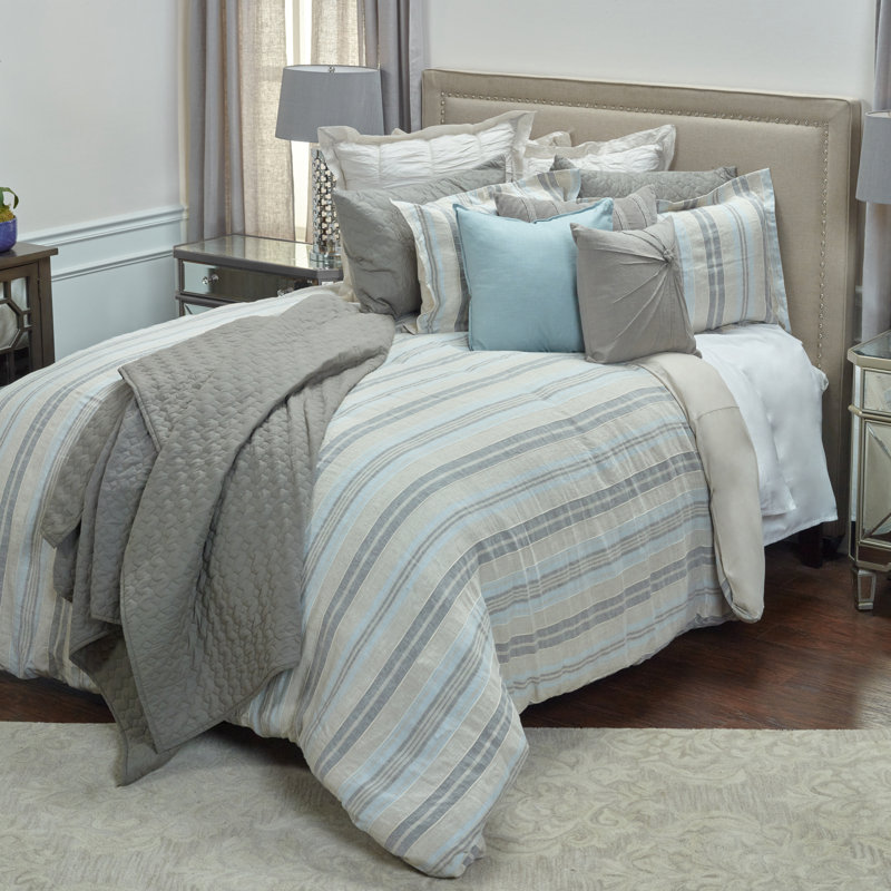 Terrance 100% Linen Striped Duvet Cover
