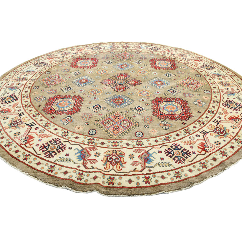 Tapis oriental unique tribal brun 9X9