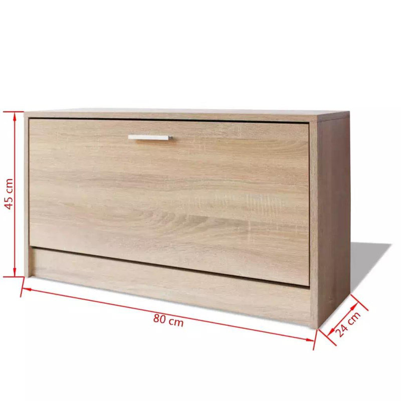 Aubrie Storage Bench, Oak