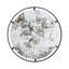D31.5X0.5 "Miroir rond Theodor avec design industriel et cadre en métal pour la décoration murale