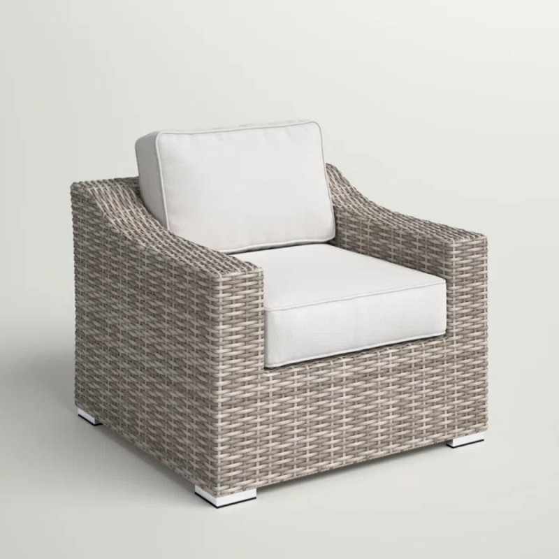 Fully Assembled Patio Chair With Cushions, Outdoor Patio Sofa