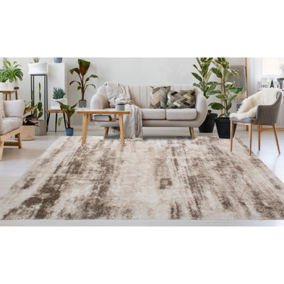 Alban Indoor Shag Beige Area Rug
