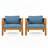 Outdoor Acacia Wood Club Wooden Armchair-99271285