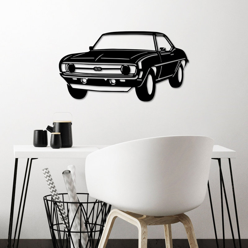 Decorative Metal Wall Accessory, Black Finish, 23.6 x 13.0 inches | 100% Metal, Thickness: 0.06 inches | Lightweight at 1.7 lbs | Stylish Home Decor for Living Room & Office, Durable and Modern Design