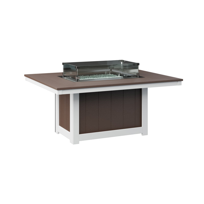 Foyer de table rectangulaire Berlin, Chocolat / Brun, H 24 po x l 53,87 po x P 41,37 po