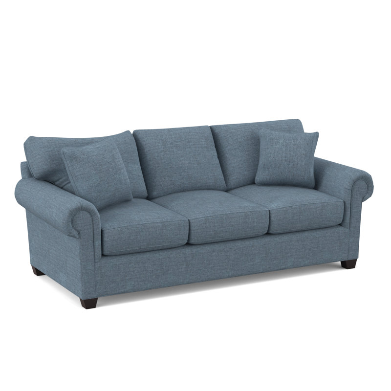 Grace 86" Round Arm Sofa with Reversible Cushions, Archetype Anchor
