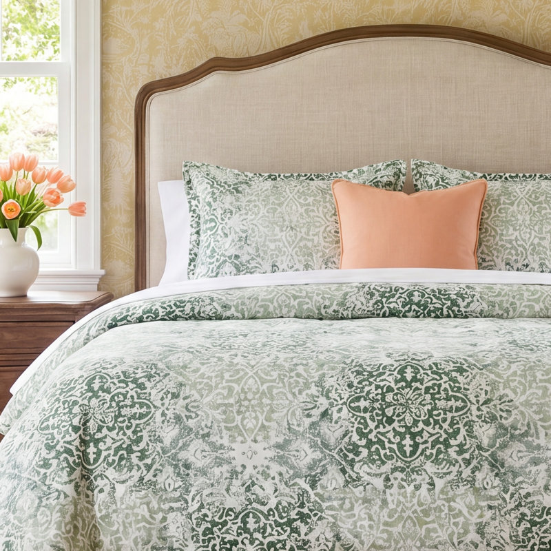 Gladys Bettie Reversible Duvet Cover Set, King Duvet Cover + 2 King Shams